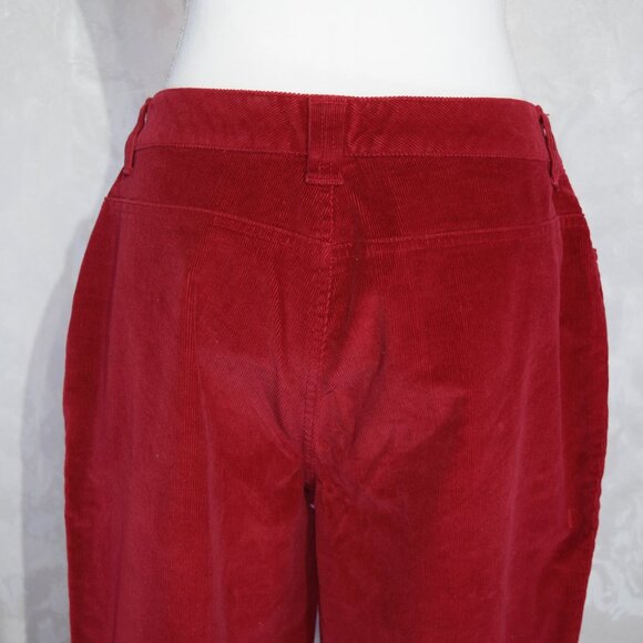 ST. JOHN'S BAY Women's Size 12 Red Corduroy Straight Leg Pants Stretch - Picture 4 of 5